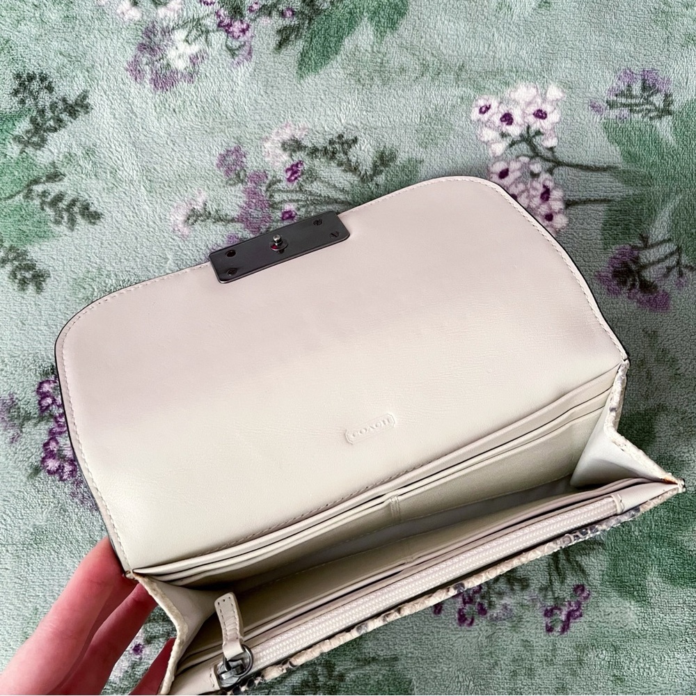 Coach Kristin Python Leather Metallic Embossed Sl… - image 4